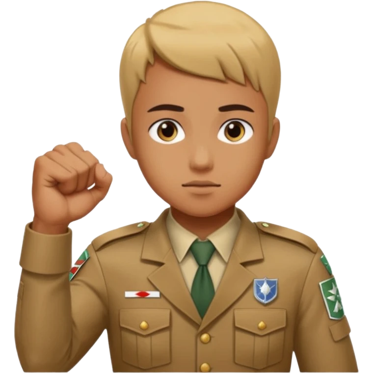 Shinzou wo sasageyo and fist on the chest emoji