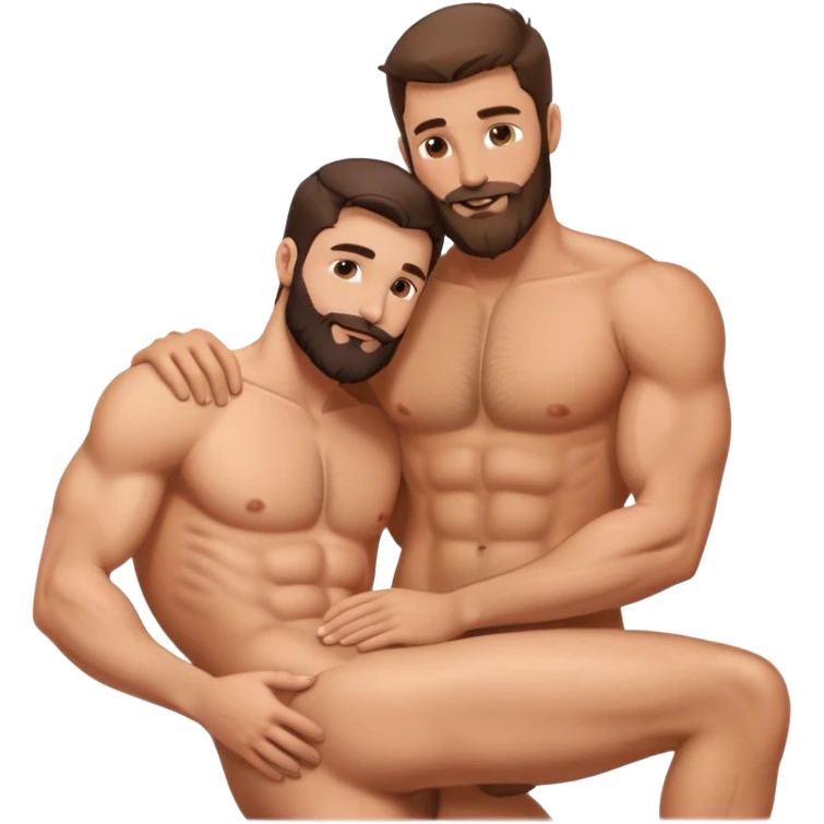 sexy-fit-naked-pose-beard-brunette-caucasian-gay-men-spooning emoji