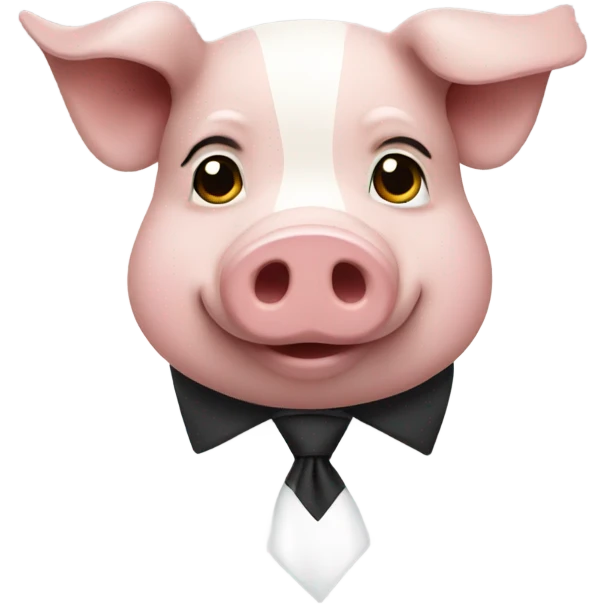 Pig with white tie on forehead  emoji