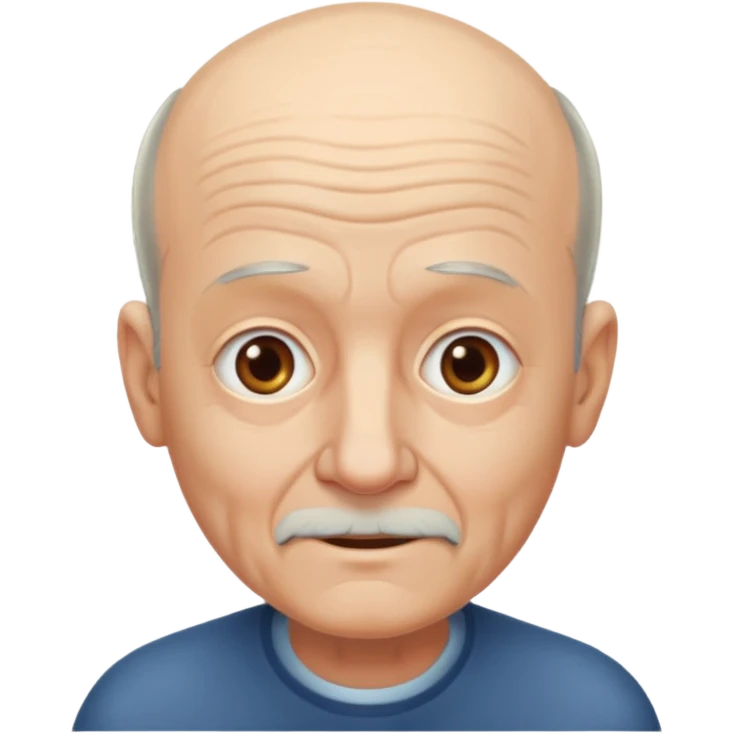 Balding old man thin on top  emoji