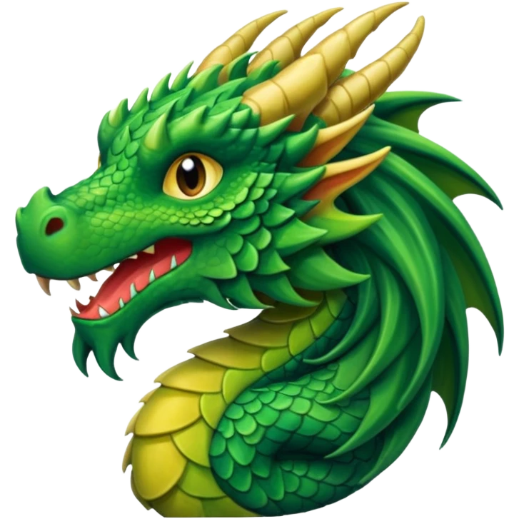 long hair dragon emoji
