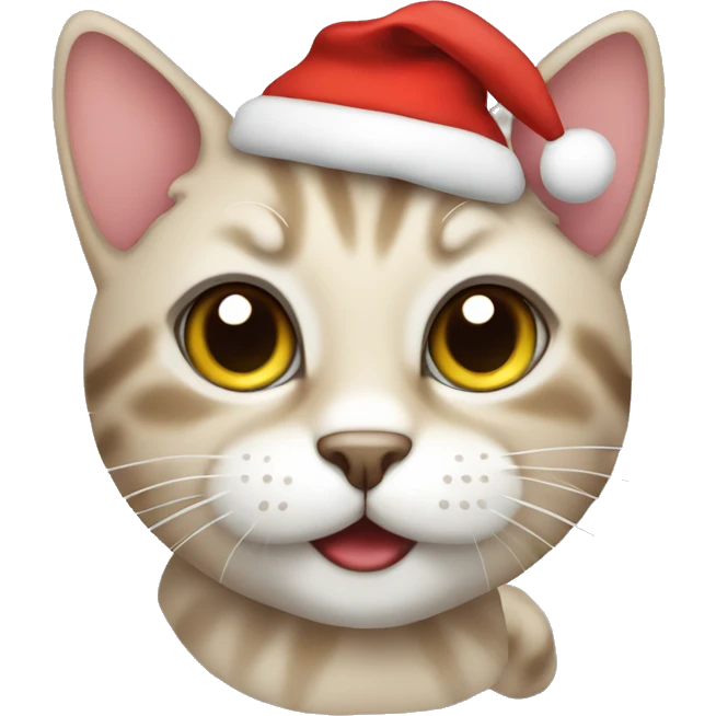 cute cat for christmas  emoji