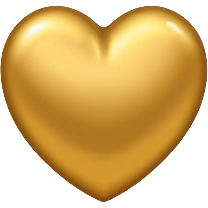 coração dourado emoji