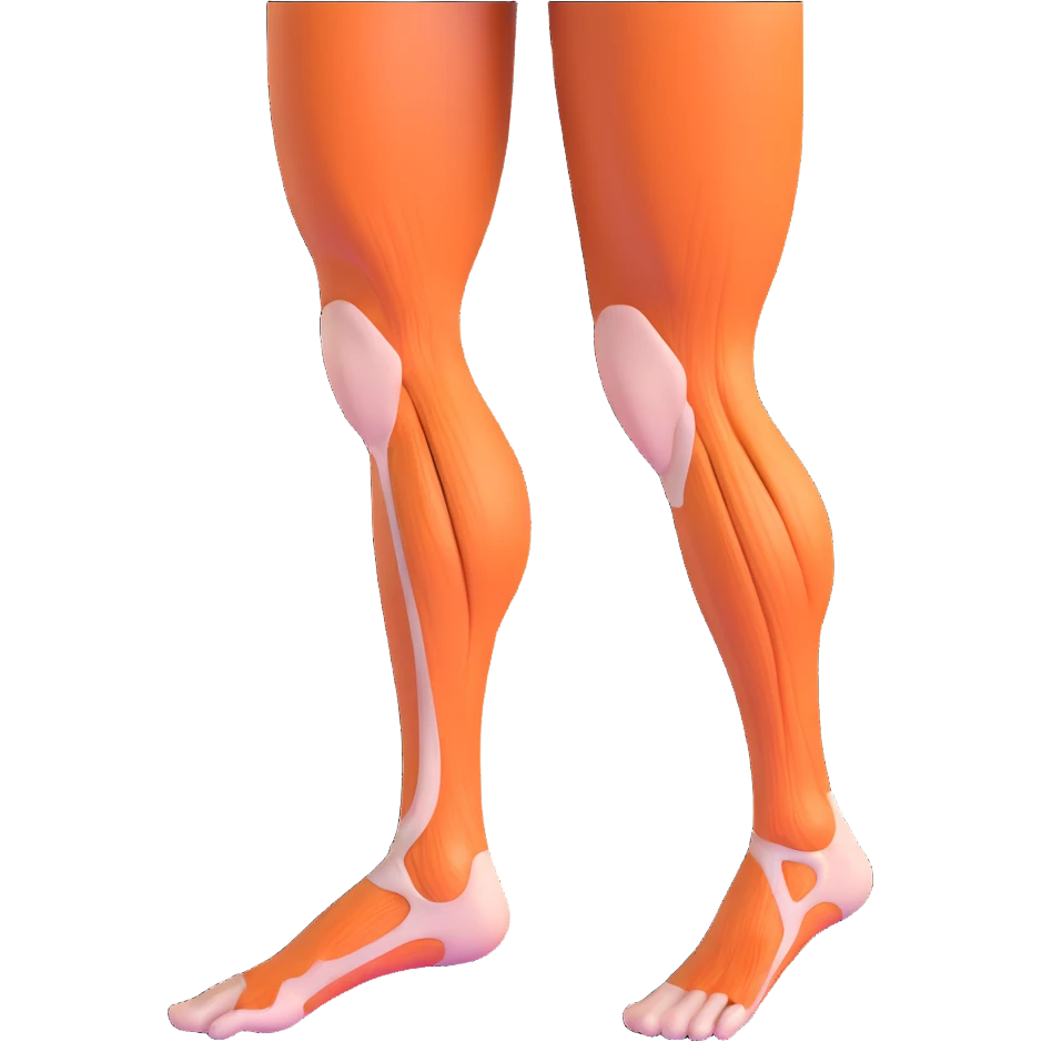 human leg showing calf muscle emoji