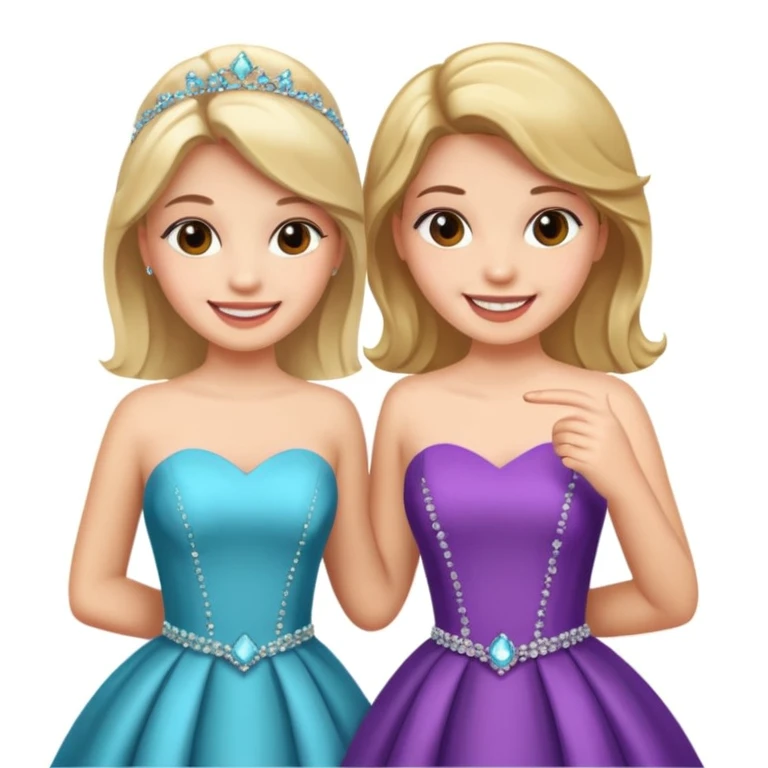 girls in a prom emoji
