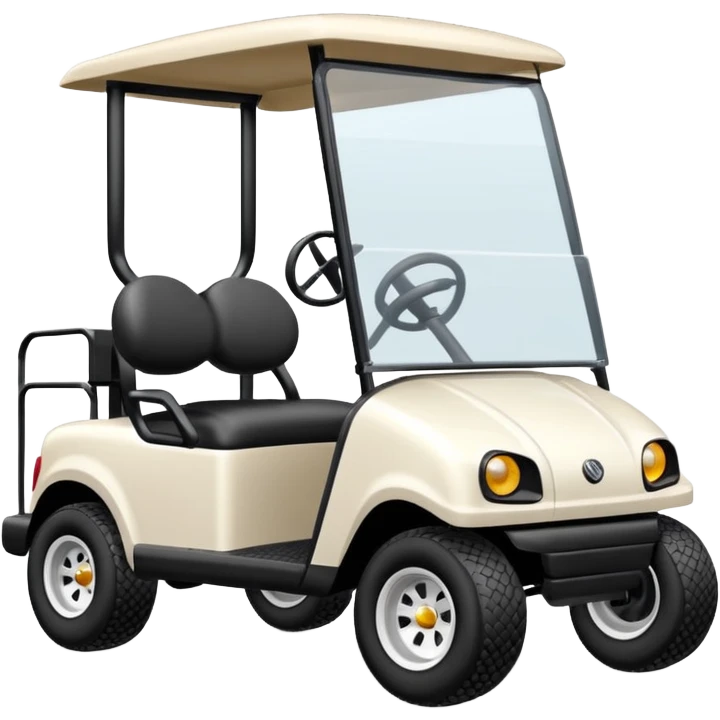 Golf cart with flat tire emoji