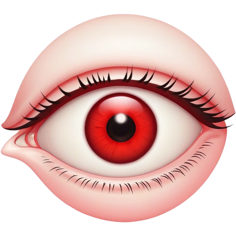 Red pupil eye emoji
