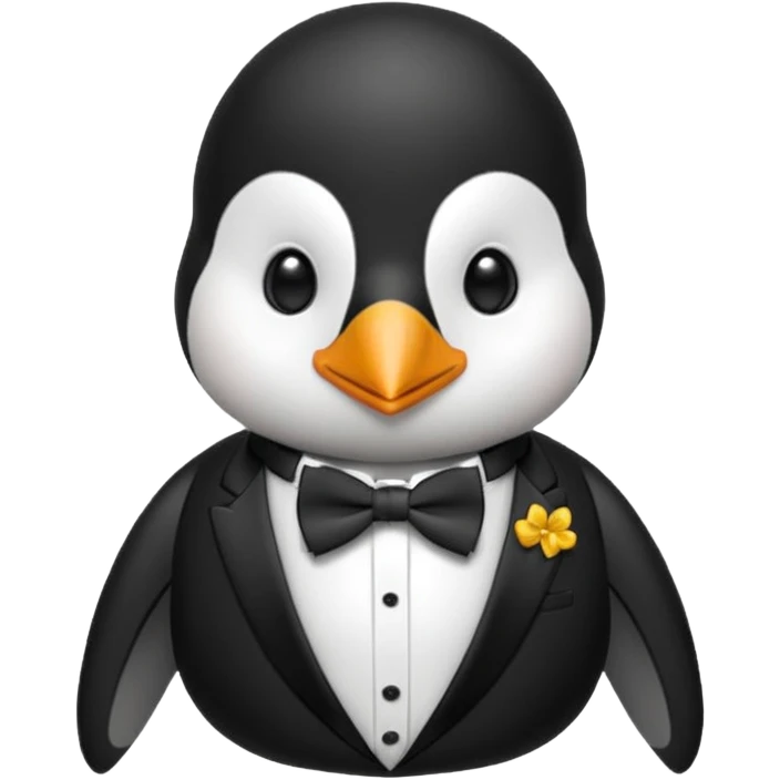 Penguin with a bow tie  emoji