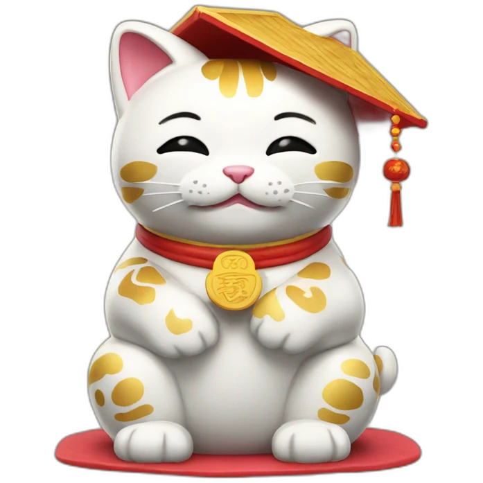 maneki neko passed university emoji