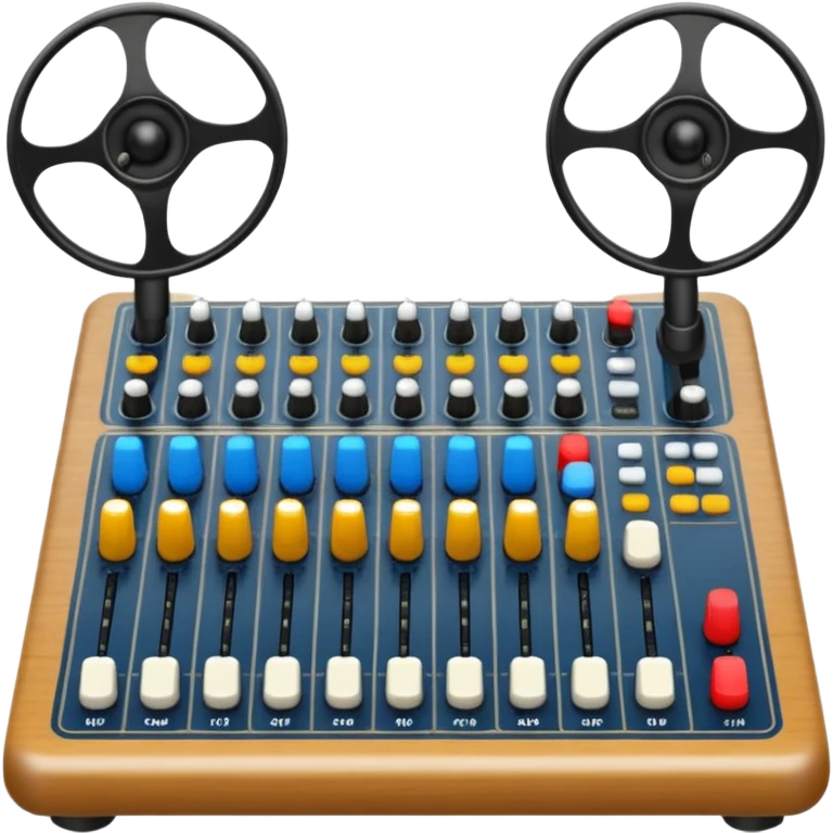 O cucuvea cu căști pe urechi dă muzica mai tare la audio mixer emoji