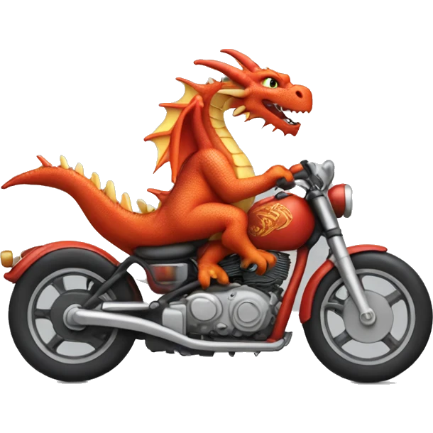 Dragon on a motorcycle  emoji