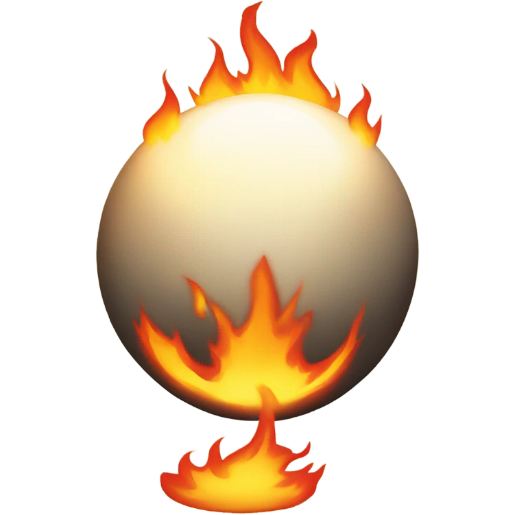 fortune telling ball in fire emoji