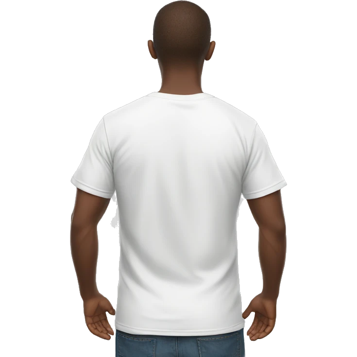 white-football-tshirt back view emoji