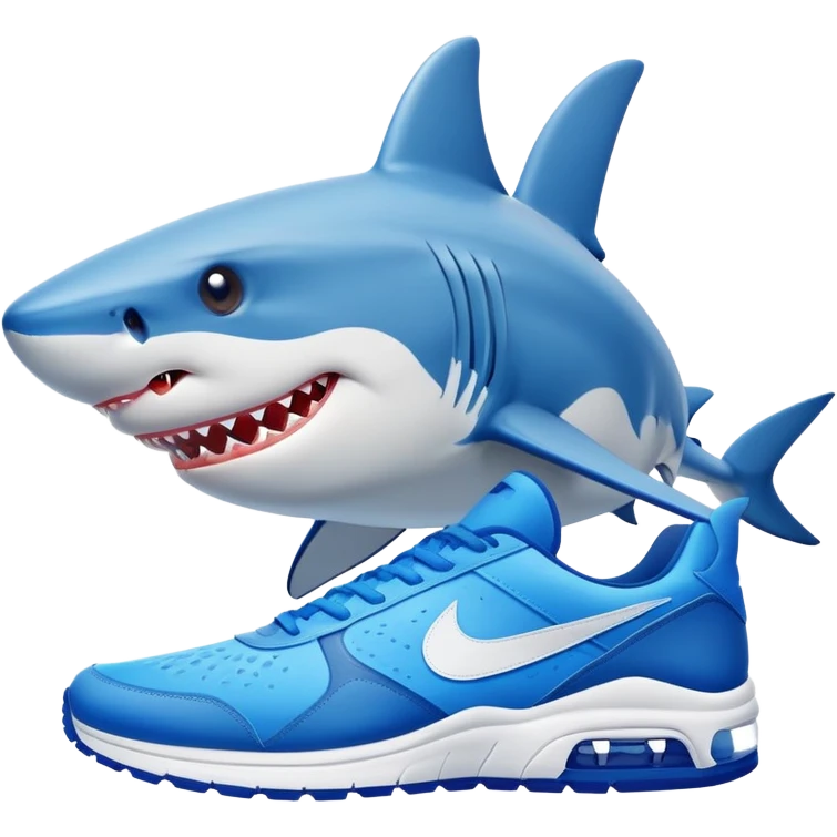  Tiburon con tenis Nike azules emoji