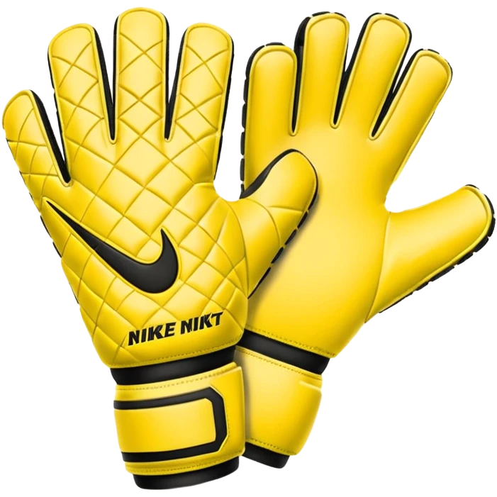 Des gants de gardien de but de foot nike jaune emoji