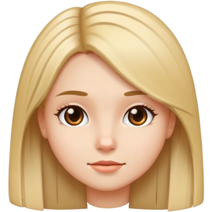 Una chica con pelo lacio emoji