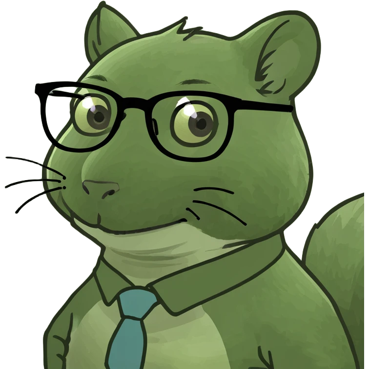 a squirrel wearing glasses emoji