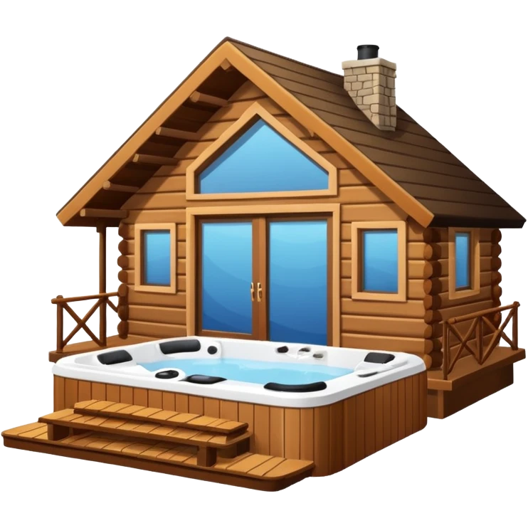 Luxury cabin with jacuzzi emoji