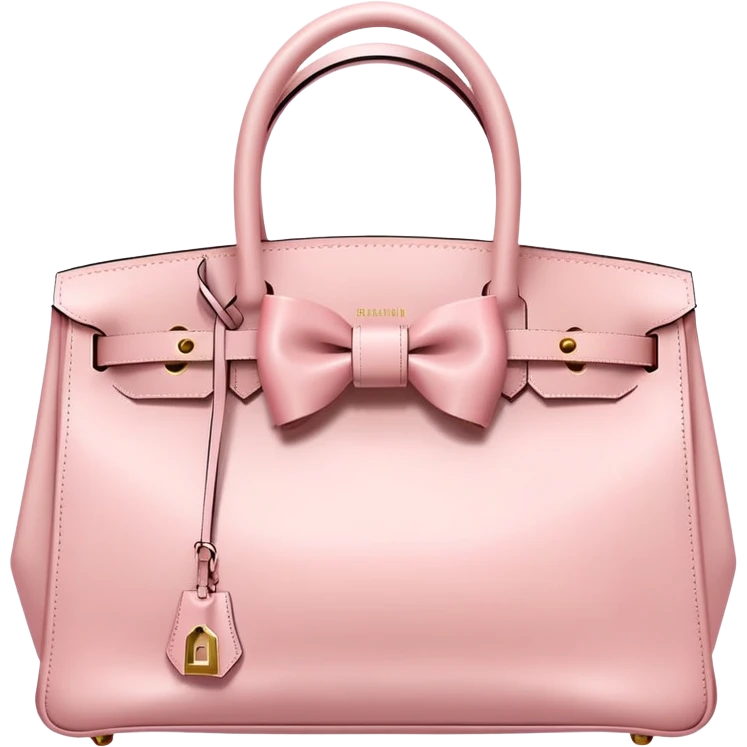 light pink birkin bag with bow emoji