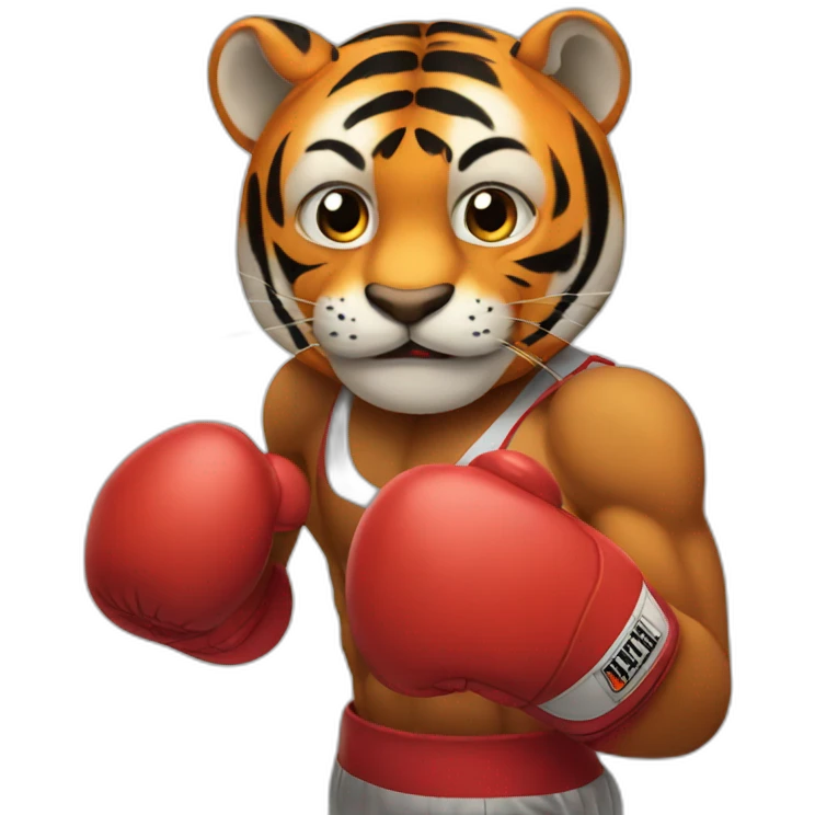 boxing Training  Tiger  emoji