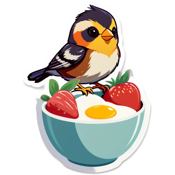 Breakfast date songbird  emoji