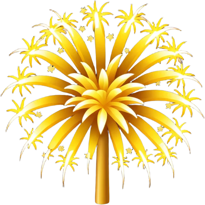 fireworks yellow emoji