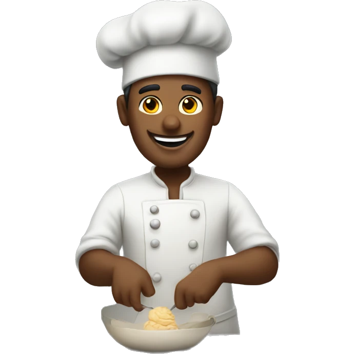 a baker doing a money spread emoji