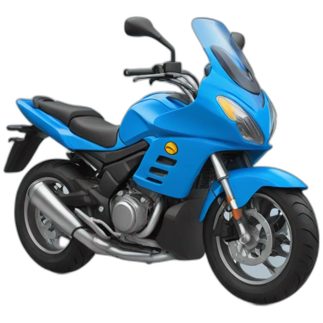 Moto-bleu-roue en l’air emoji