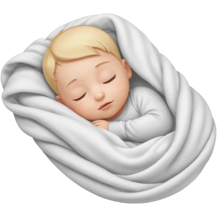 Baby sleeping in a blanket emoji