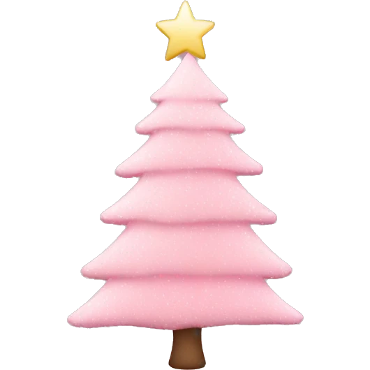 light pink christmas tree emoji