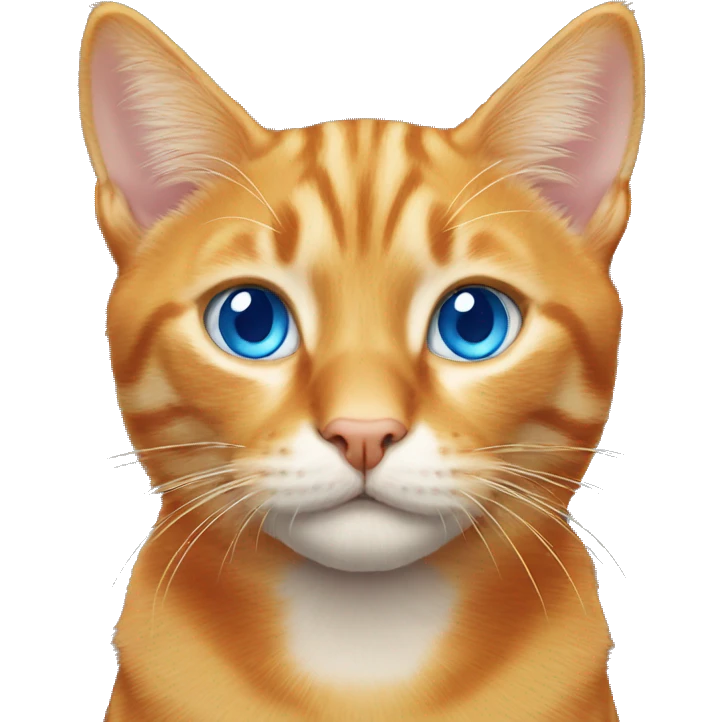 Orange tabby with blue coloured eyes emoji