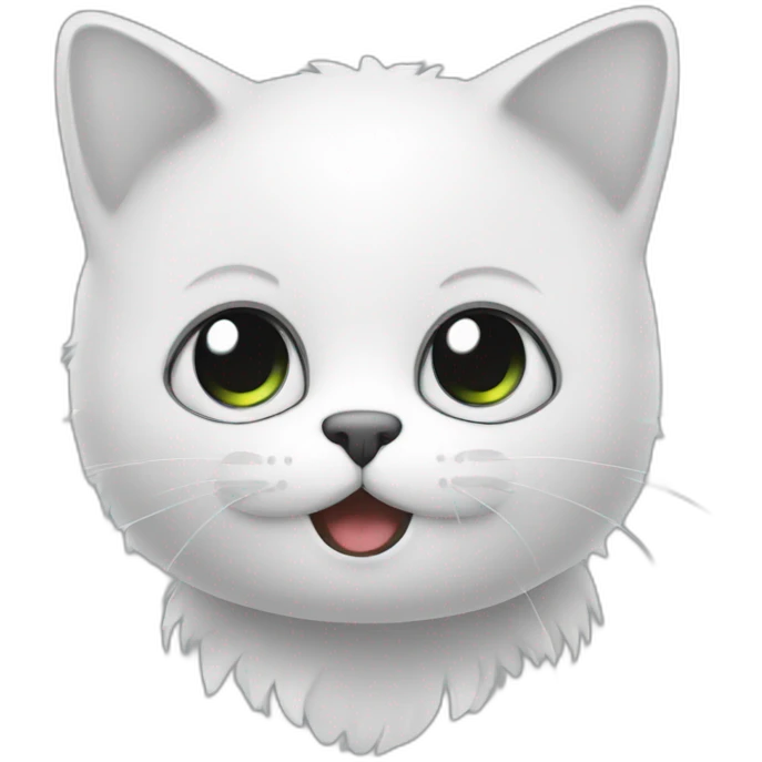 chat blanc et gris emoji