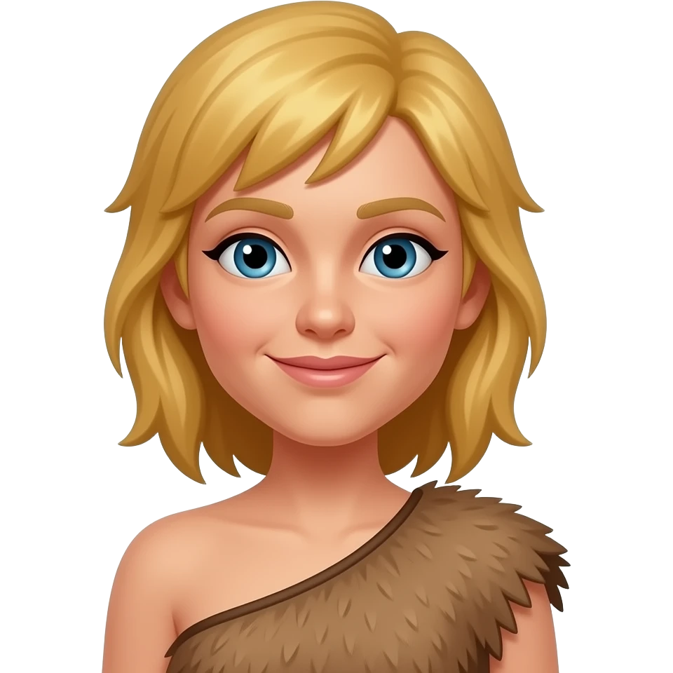 blonde cavewoman emoji