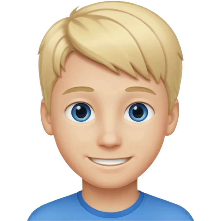 Teenage boy, blond, blue eyes emoji