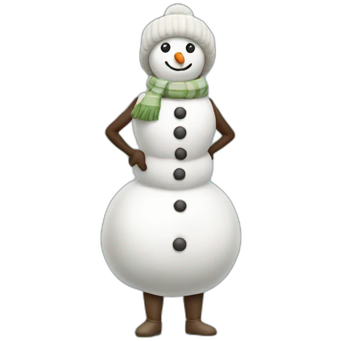 full body-snowman-woman emoji