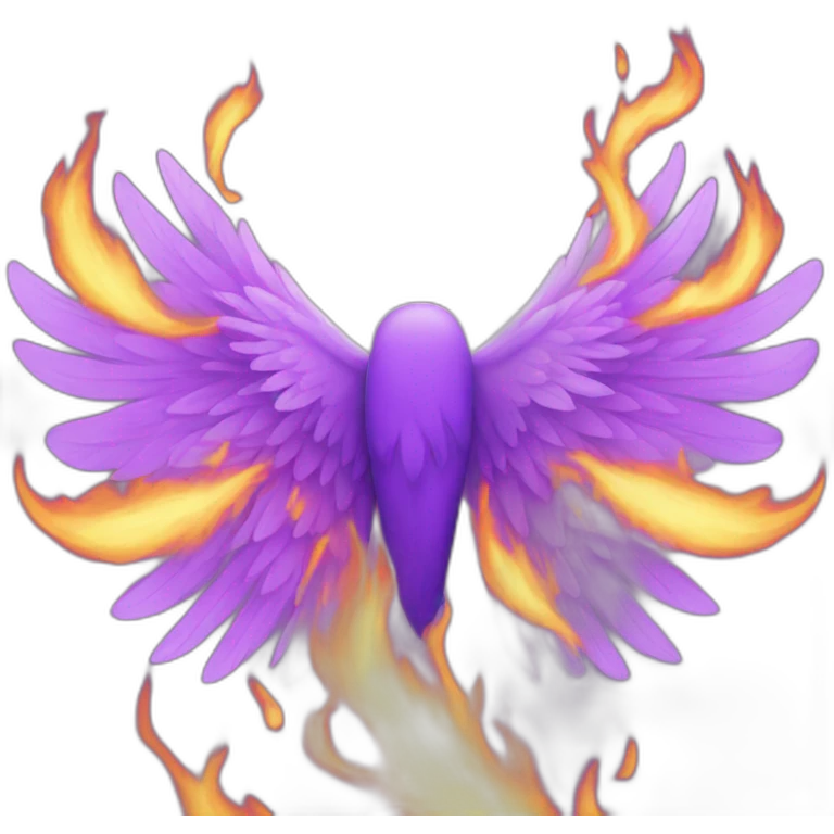Flaming purple wings emoji