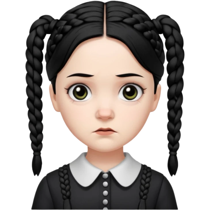 Quiero que me crees un emoji de Wednesday Addams emoji