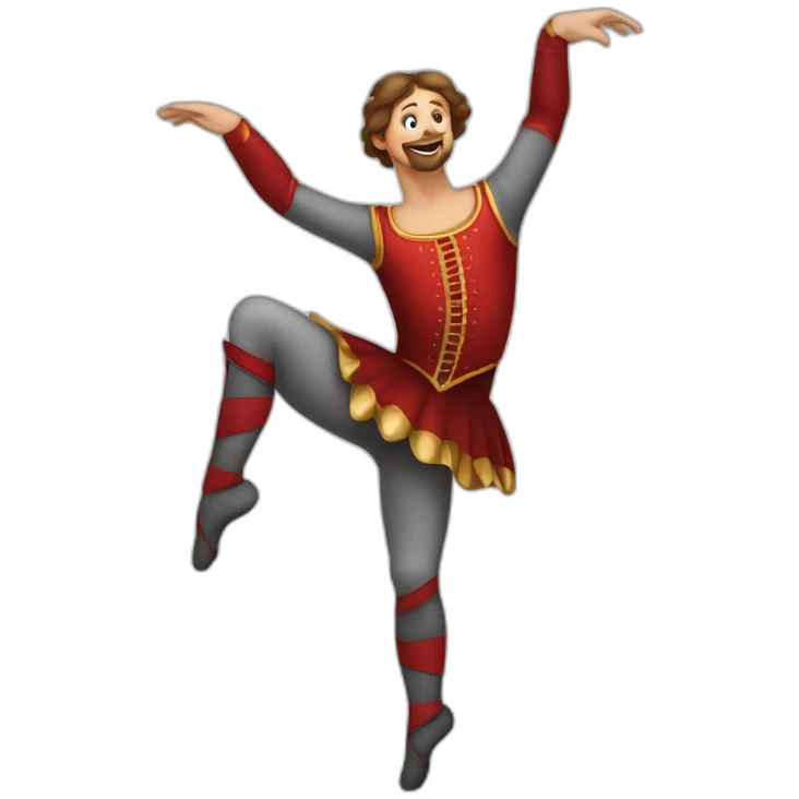 middle ages circus acrobat doing a pirouette emoji