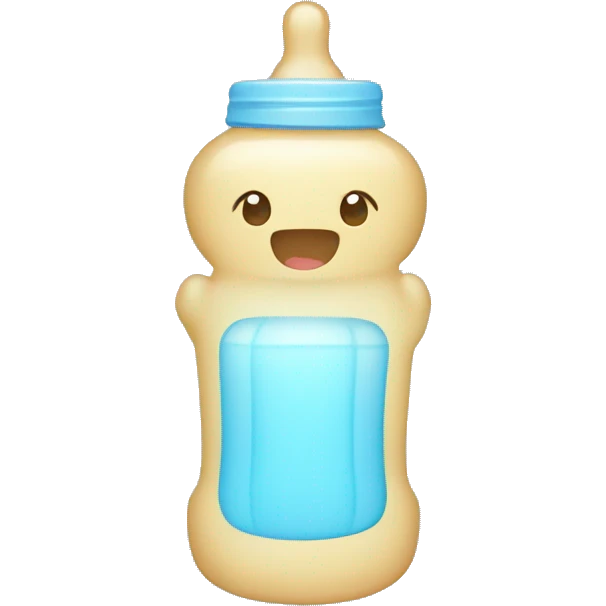 Light blue baby bottle emoji