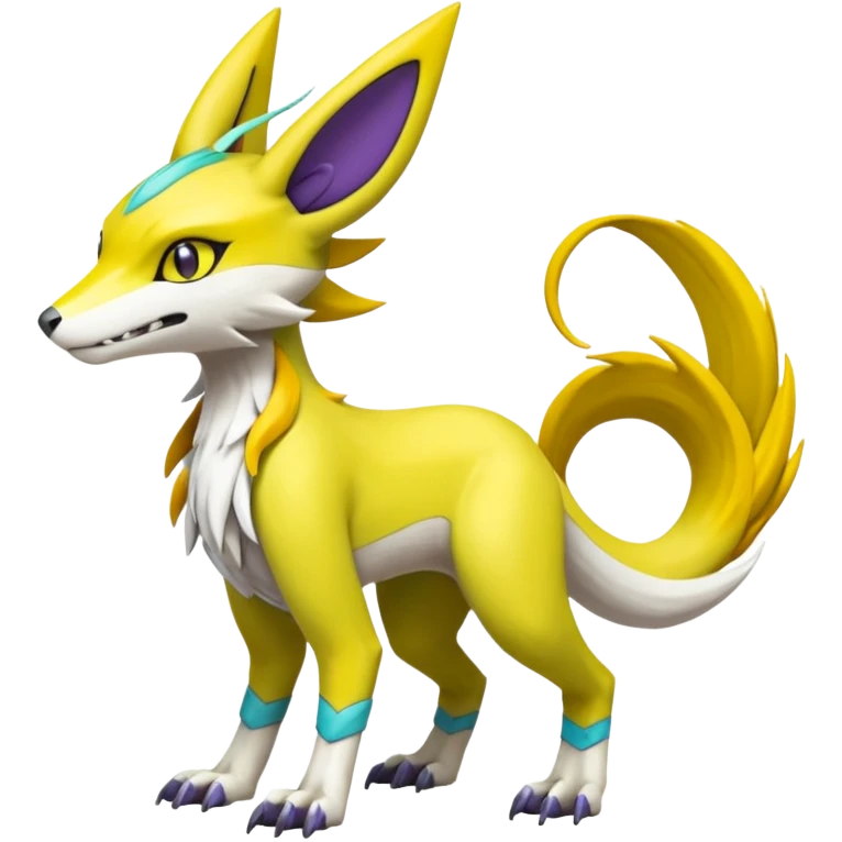 Meloetta-Vernid-Renamon-Lombax-Sergal-Pokémon-Digimon-Fakémon-fusion-hybrid-creature emoji