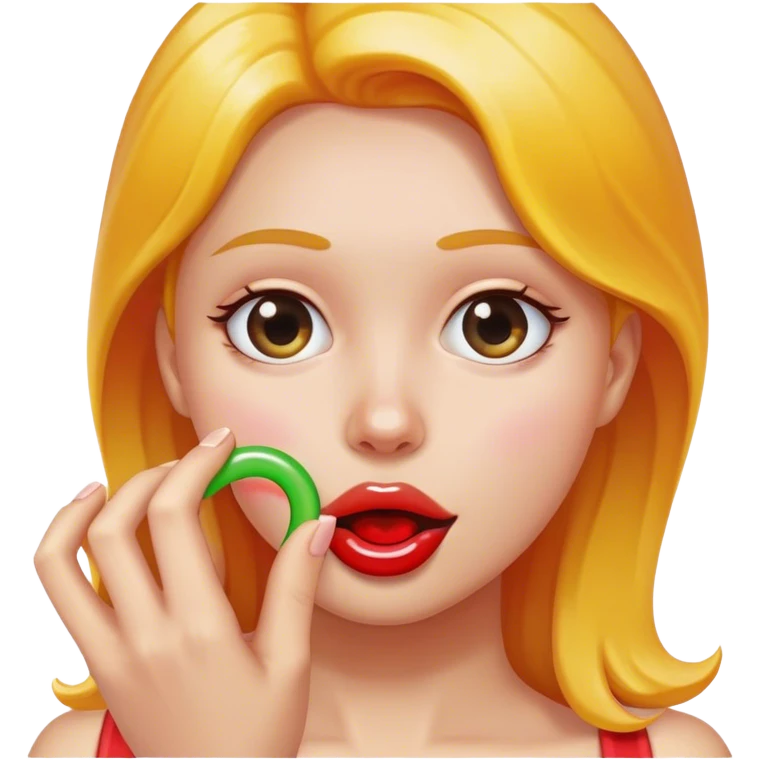  a gummy ring on someone's finger emoji