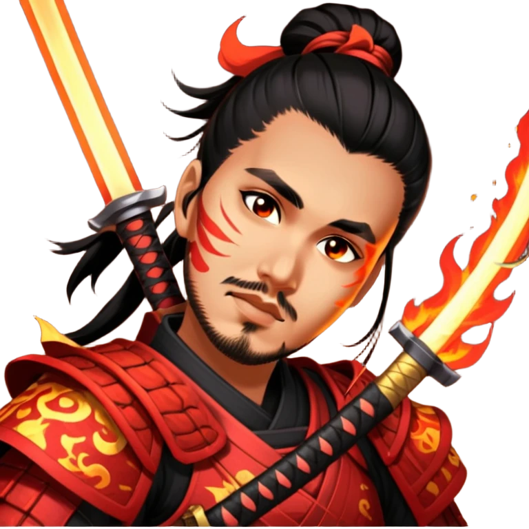 Fire-Wielding Samurai emoji