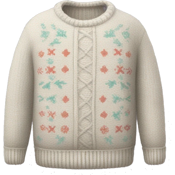 Cute winter sweater emoji