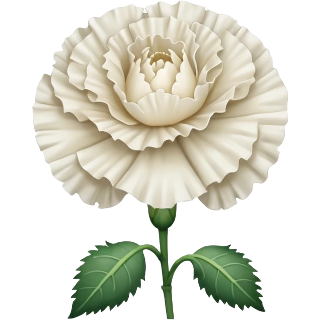 White Carnation flower emoji