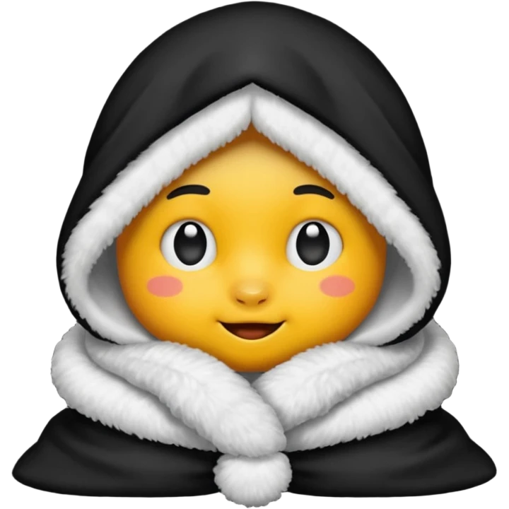 Berwarna putih berbulu dan lucu emoji