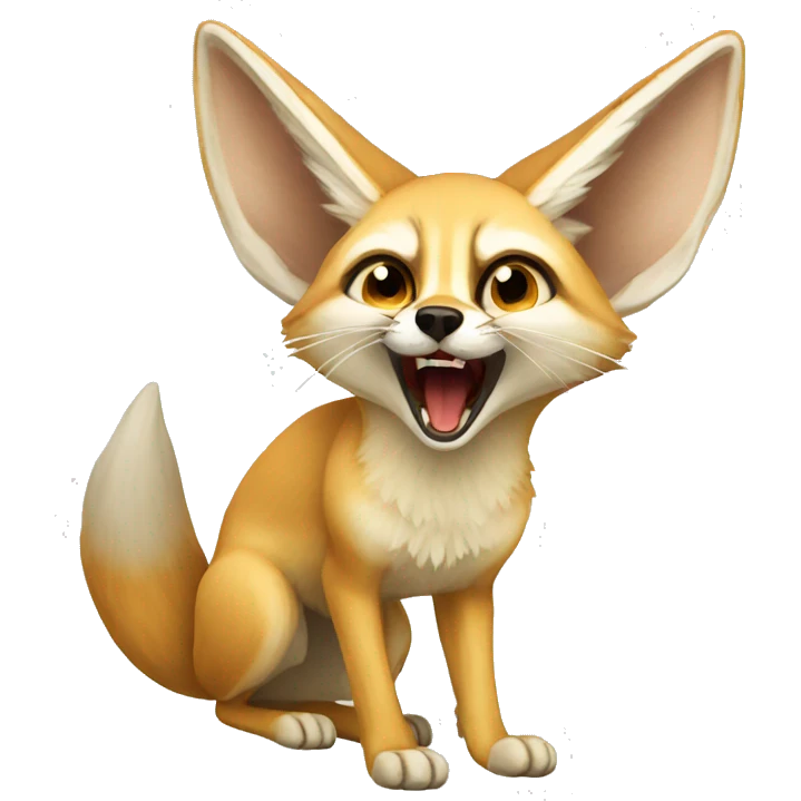 fennec fox that's yelling emoji