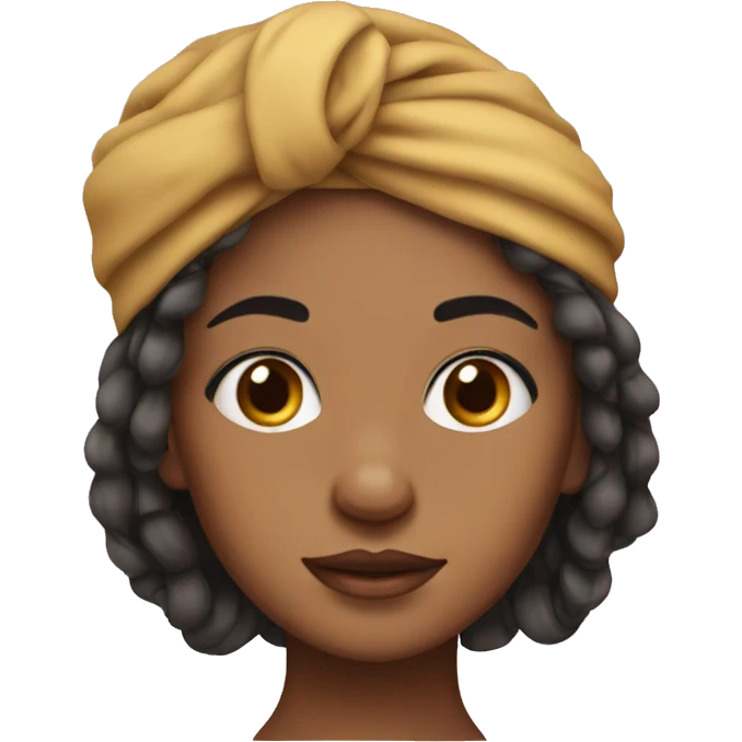 Girl with turban and puppy eyess  emoji