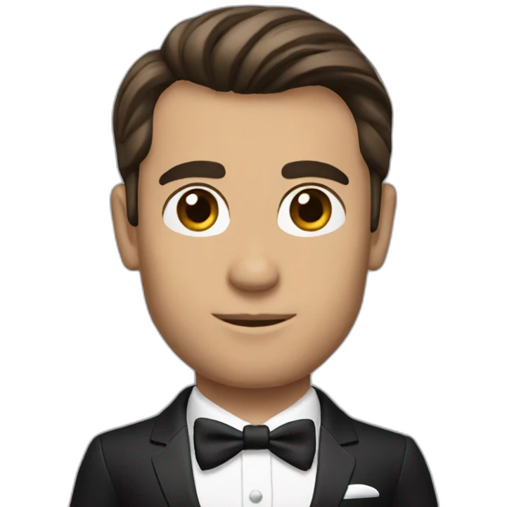 James bond man brunette emoji