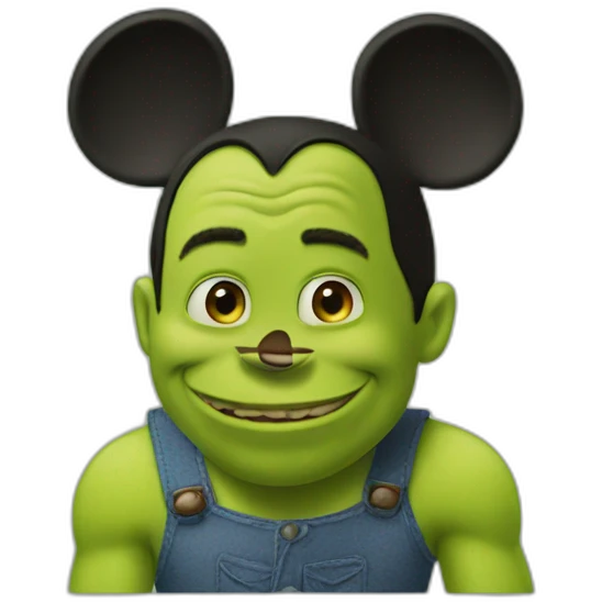 Mickey Mouse Shrek emoji