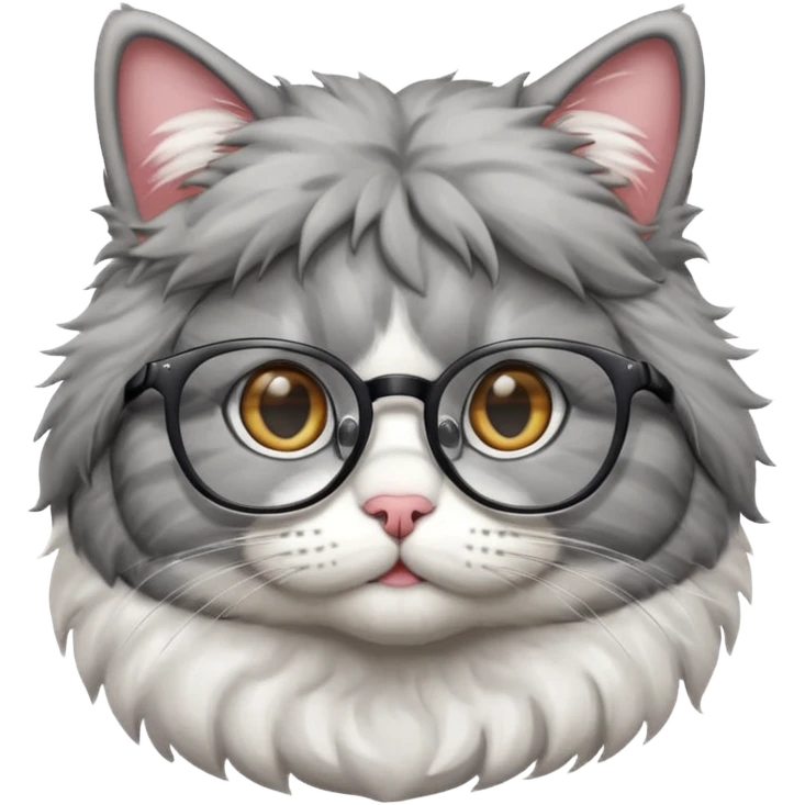 Cat wearing glasses emoji